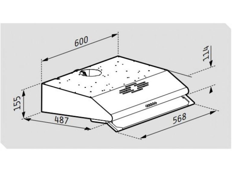Απορροφητήρας Pyramis Essential Απλός με 2 Μοτέρ 60cm Inox