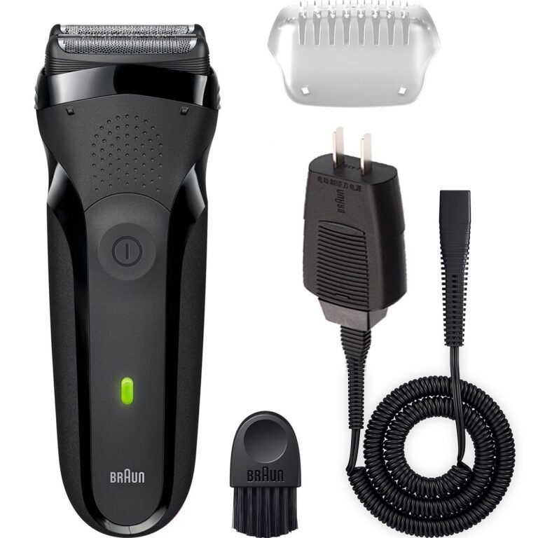 3032361_2 Braun 300BLK Ξυριστική Μηχανή Προσώπου Επαναφορτιζόμενη