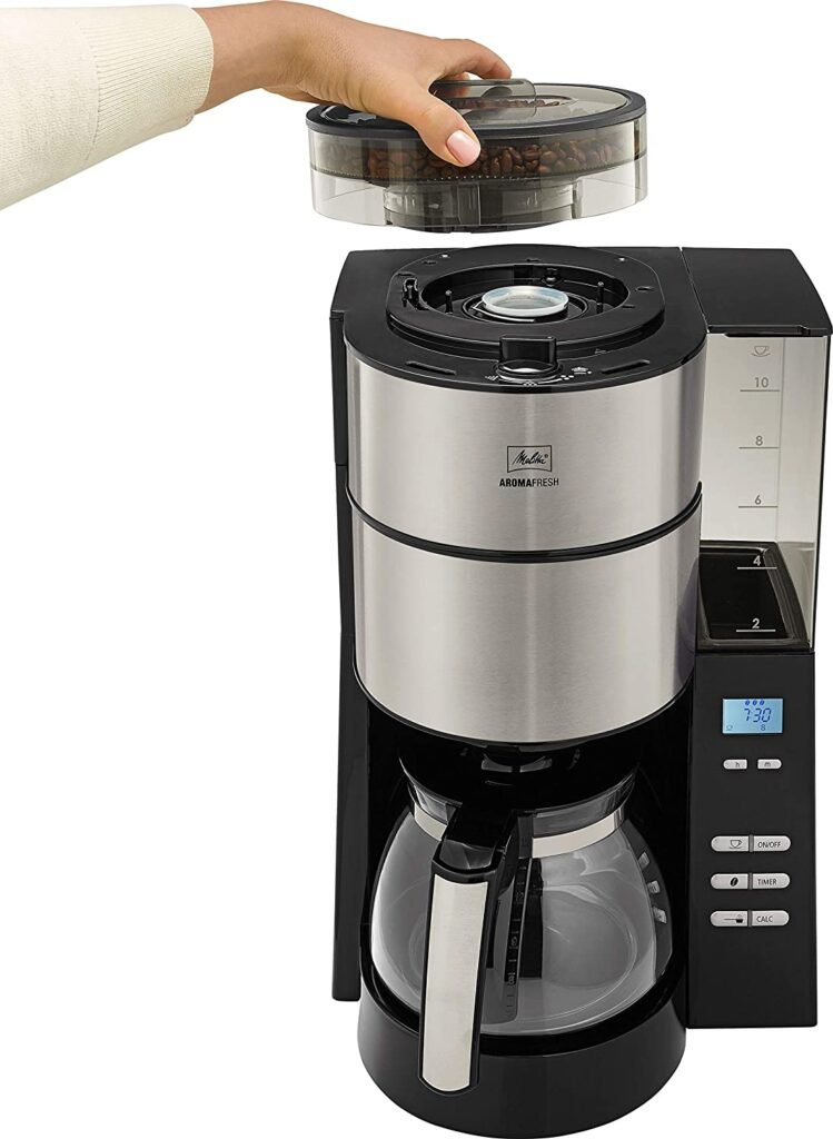 photo1 Melitta Aroma Fresh Glass 1021-01 Καφετιέρα Φίλτρου με ενσματωμένο Μύλο, 1000 W