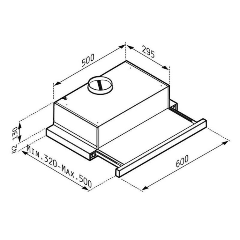 ΑΠΟΡΡΟΦΗΤΗΡΑΣ ΣΥΡΟΜΕΝΟΣ PYRAMIS Power Slim Ecoline Inox 60 cm (065032901)