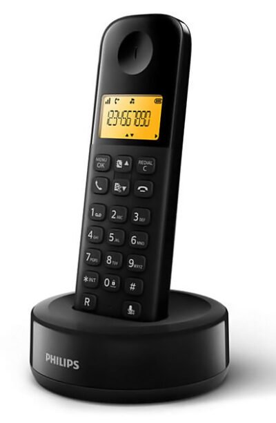 PHILIPS ασύρματο τηλέφωνο D1601B/34, με ελληνικό μενού, μαύρο - Image 2