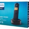 PHILIPS ασύρματο τηλέφωνο D1601B/34, με ελληνικό μενού, μαύρο