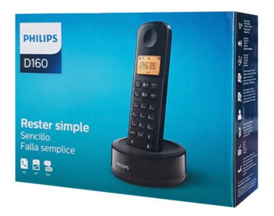 PHILIPS ασύρματο τηλέφωνο D1601B/34, με ελληνικό μενού, μαύρο - Image 6