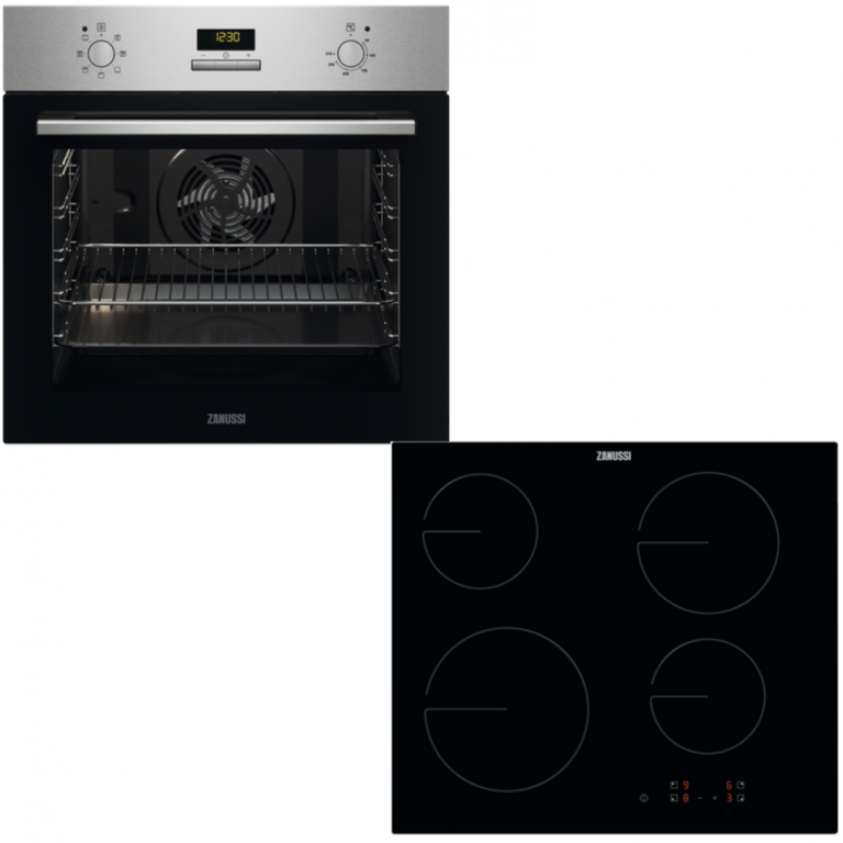 ZOHEF2X - ZHRN641K-1000x1000h ZANUSSI ΣΕΤ ΕΝΤΟΙΧΙΣΜΟΥ ZOHEF2X + ZHRN641K ΑΝΩ ΠΑΓΚΟΥ Σετ Φούρνος + Εστία