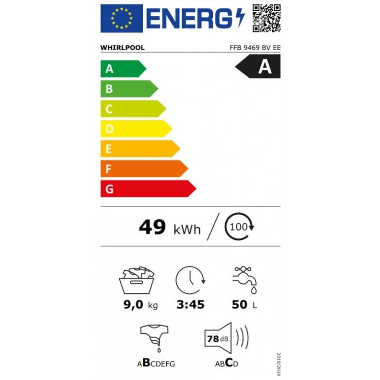 Πλυντήριο Ρούχων WHIRLPOOL FFB 9469 BV EE 9kg