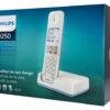 Ασύρματο Τηλέφωνο Philips D250 (D2501S-34) με ελληνικό μενού - Λευκό/Μπλε