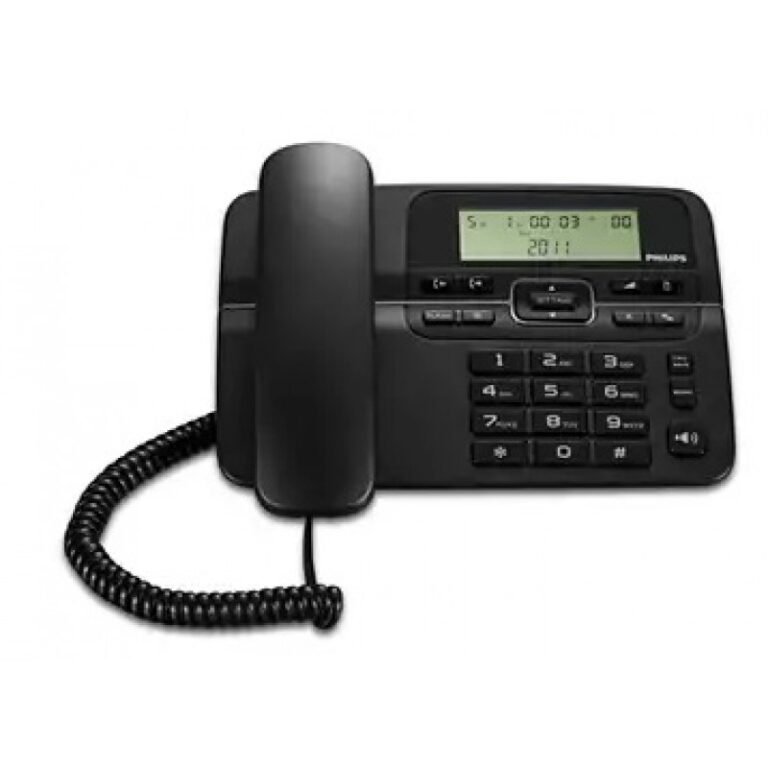 PHILIPS ενσύρματο τηλέφωνο M20B-00, λειτουργία ανοιχτής ακρόασης, μαύρο