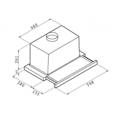 ΣΥΡΟΜΕΝΟΣ ΑΠΟΡΡΟΦΗΤΗΡΑΣ PYRAMIS ESSENTIAL TURBO 60CM 065017502 - Image 2