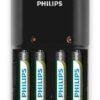 SCB1450NB-12 PHILIPS φορτιστής μπαταριών AA & AΑΑ NiMH SCB1450NB με 4x AAA, μαύρος