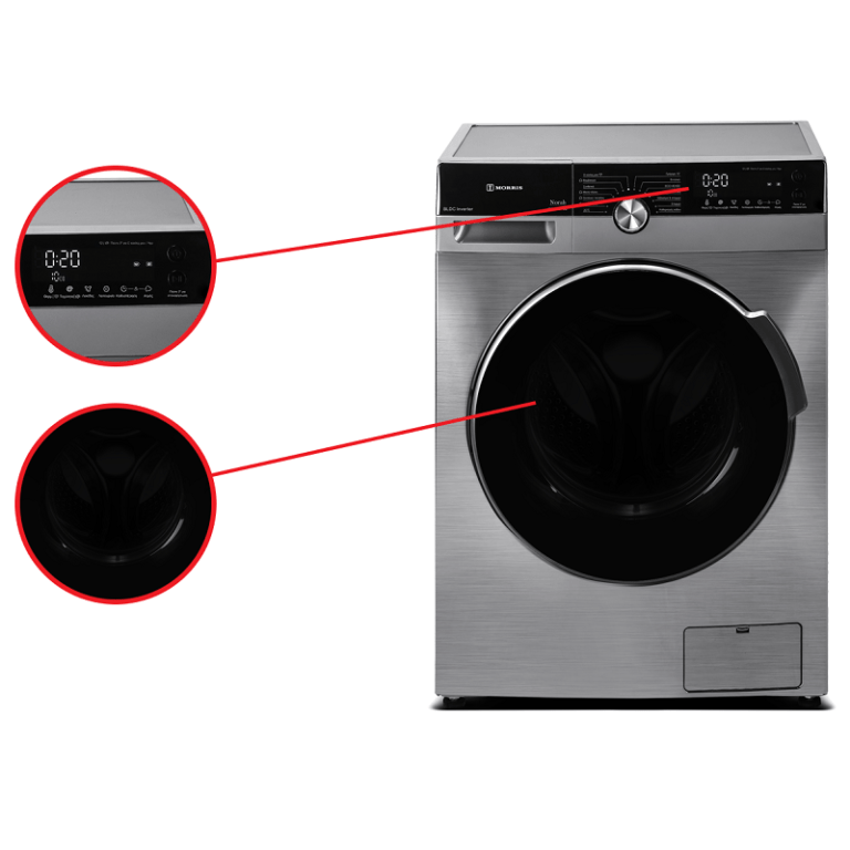 1-3 ΠΛΥΝΤΗΡΙΟ ΡΟΥΧΩΝ MORRIS WIX-10158 NORAH, 10kg REAL INOX