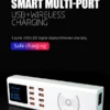 SS-309WD-1 SUNSHINE σταθμός φόρτισης SS-309WD, 8x USB 8A, wireless 10W, λευκός