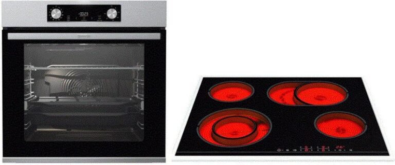 BOS6737E13X ECT641BX Gorenje BOS6737E13X + ECT643BX Φούρνος άνω Πάγκου 77lt με Κεραμικές Εστίες Π59.5cm Inox