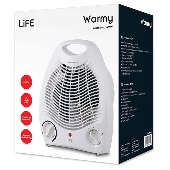 LIFE WARMY Αερόθερμο, 2000W