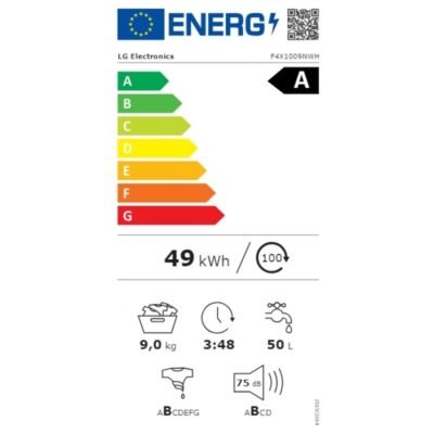 Πλυντήριο Ρούχων LG F4X1009NWH 9 kg Α - Image 2