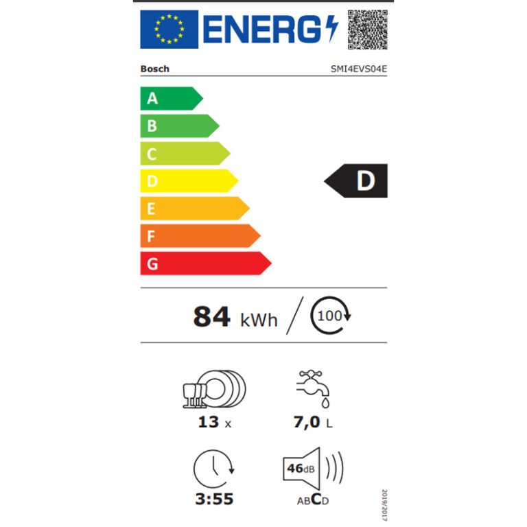 Bosch SMI4EVS04E Εντοιχιζόμενο Πλυντήριο Πιάτων