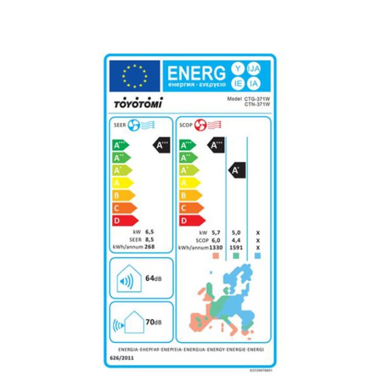 TOYOTOMI ERAI CTN/CTG-371W ΚΛΙΜΑΤΙΣΤΙΚΟ INVERTER 24000 BTU ΛΕΥΚΟ ΜΕ ΙΟΝΙΣΤΗ ΚΑΙ WIFI