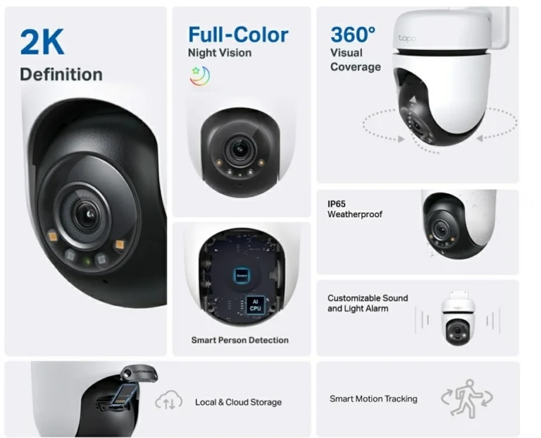 Outdoor Wireless IP Camera TP-Link Tapo C510W Starlight Pan/Tilt 2K
