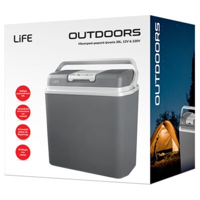 LIFE Outdoors Ηλεκτρικό φορητό ψυγείο 20L, 12V & 220-240V. - Image 5