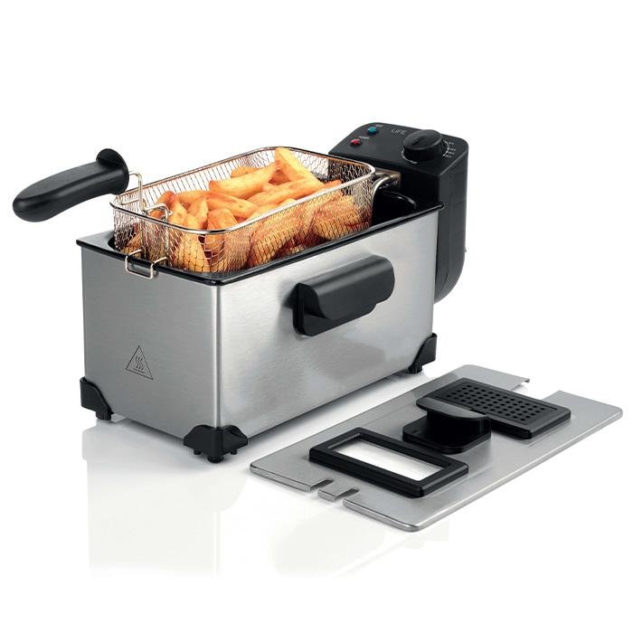 LIFE Friteza Ανοξείδωτη φριτέζα 3L, 2200W.