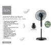 IZZY Ανεμιστήρας Ορθοστάτης 70W Διαμέτρου 46cm με Τηλεχειριστήριο