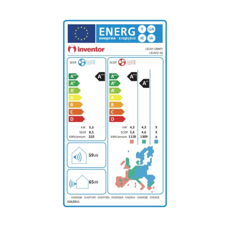 Inventor 18.000BTU Leon LEUVI-18WFI/LEUVO-18 Inverter A+++/A+++