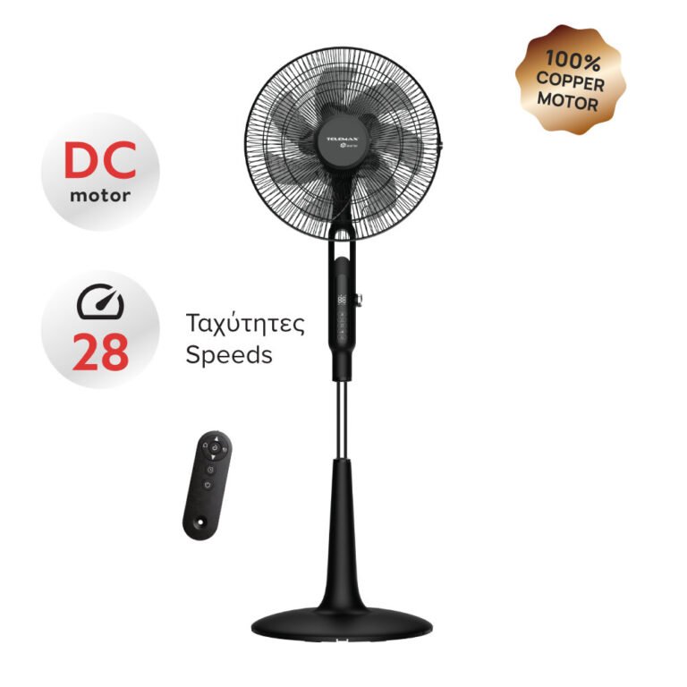Ανεμιστήρας Με Ορθοστάτη DC 40W με τηλεχειριστήριο Telemax WindMax28DC+ (TSFD-A5)