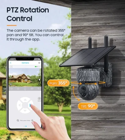 SECTEC smart ηλιακή κάμερα κυνηγού ST-517C, 3MP, 4G, PIR, PTZ, SD, IP65 - Image 4