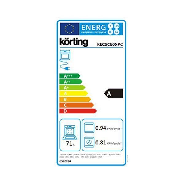 Korting 741860 KEC6C60XPC Ελεύθερη Κουζίνα Κεραμική Inox