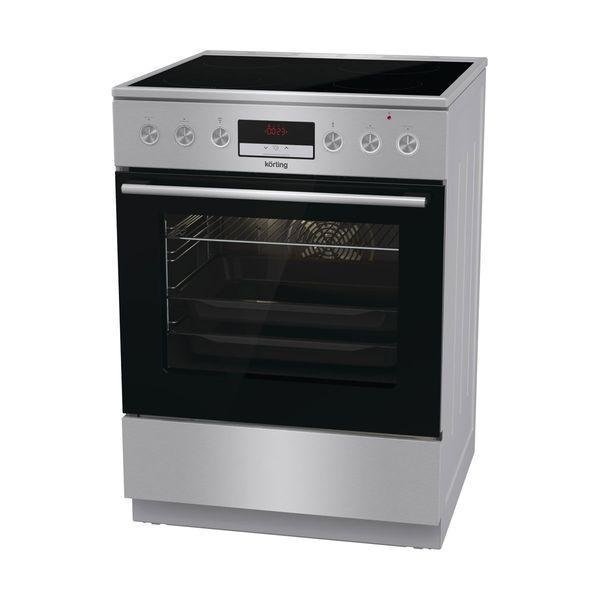 Korting 741860 KEC6C60XPC Ελεύθερη Κουζίνα Κεραμική Inox