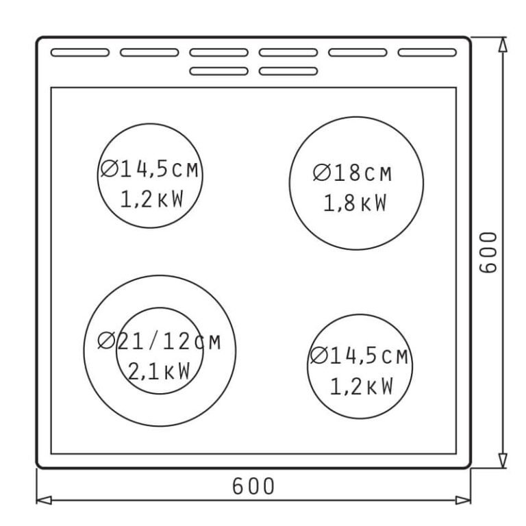 Korting 741860 KEC6C60XPC Ελεύθερη Κουζίνα Κεραμική Inox