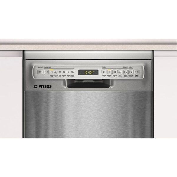 291184-11-b Ελεύθερο Πλυντήριο Πιάτων Pitsos με Wi-Fi για 10 Σερβίτσια Home Connect Π45xY84.5εκ. Inox DSS61I01