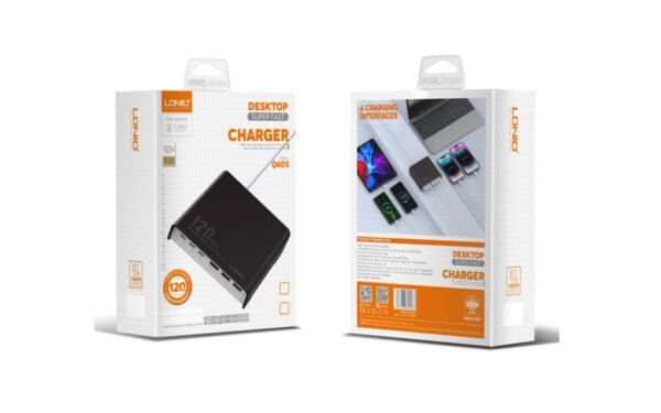 Ldnio Βάση Φόρτισης με 3 Θύρες USB-A και 3 Θύρες USB-C 120W Power Delivery σε Μαύρο χρώμα (Q605)