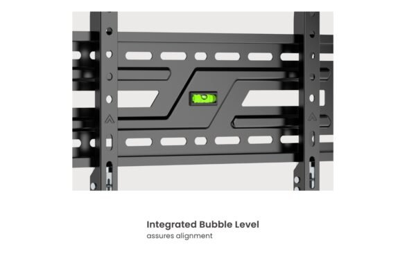 Powertech PT-1373 Βάση Τηλεόρασης Τοίχου έως 75" και 75kg Ασημί