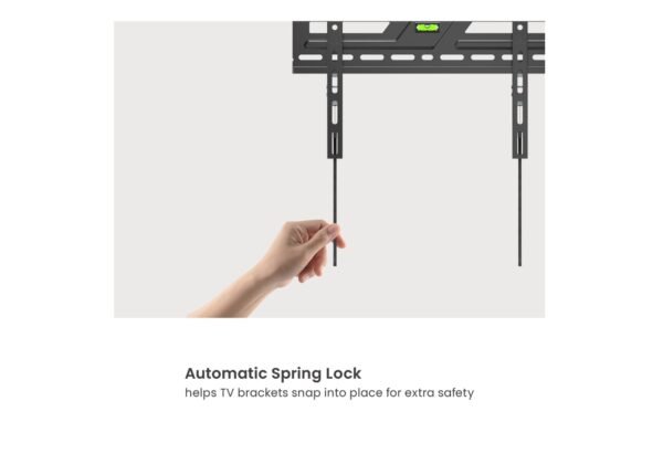 Powertech PT-1373 Βάση Τηλεόρασης Τοίχου έως 75" και 75kg Ασημί
