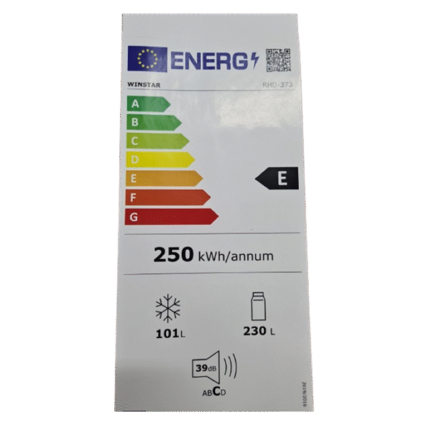 Ψυγειοκαταψύκτης WINSTAR RHD-373 Full No Frost Multiairflow , Ασημί ,331lt