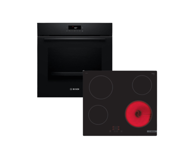 Σετ Bosch Φούρνος HBA572BB4+PKE61RBA2E Serie 4 Κεραμική Εστία