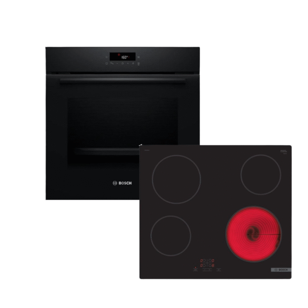 Σετ Bosch Φούρνος HBA572BB4+PKE61RBA2E Serie 4 Κεραμική Εστία