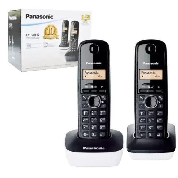 Panasonic KX-TG1612 – Ασύρματο DECT Τηλέφωνο Duo (2 Ακουστικά)