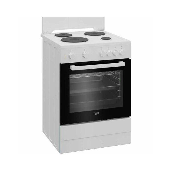 Ηλεκτρική Κουζίνα BEKO FBM66001GWS 60cm με Εμαγιέ Εστίες
