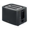 LIFE Crunchy Flat Black Series Φρυγανιέρα 2 Θέσεων 750W Μαύρη (221-0444)