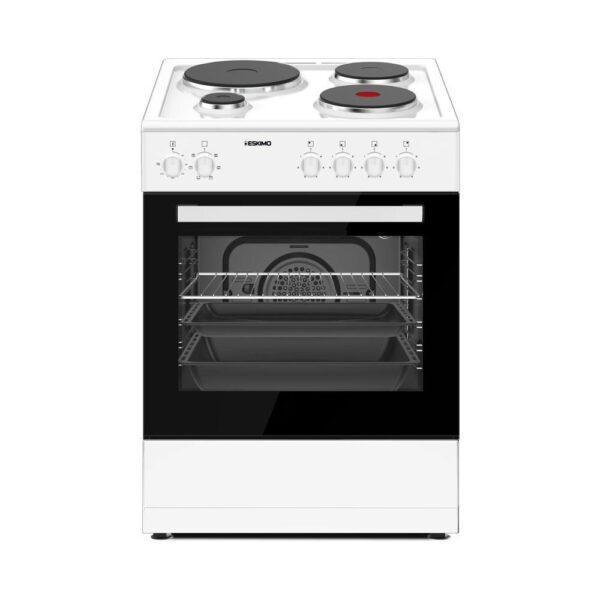 Eskimo ES EM5070W Κουζίνα Εμαγιέ 60Lt Λευκή με 4 Εστίες