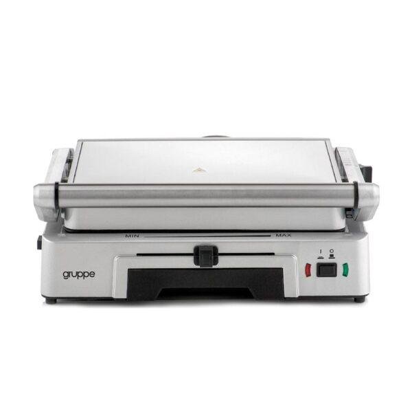 Gruppe AJ 5002A Inox Τοστιέρα – Γκριλιέρα 2000W με Αποσπώμενες Πλάκες