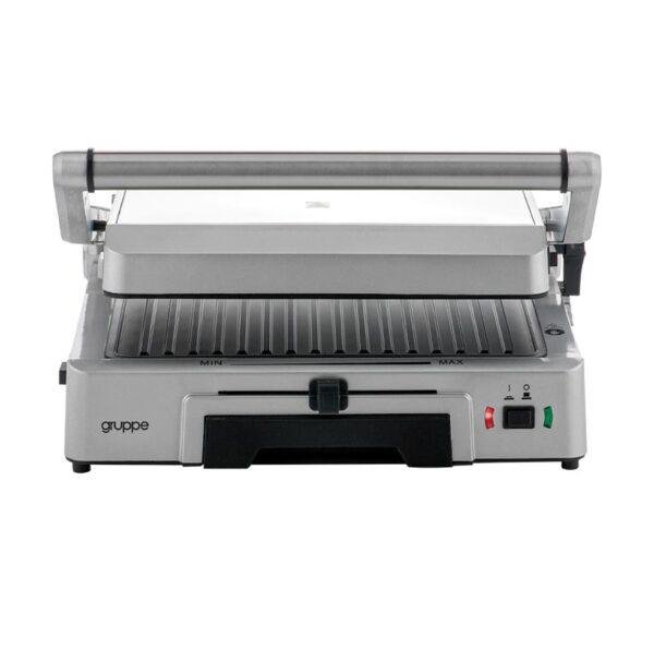 Gruppe AJ 5002A Inox Τοστιέρα – Γκριλιέρα 2000W με Αποσπώμενες Πλάκες