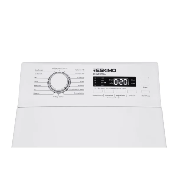 Eskimo ES WM8T13A Πλυντήριο Ρούχων Άνω Φόρτωσης 8kg 1300 Στροφών