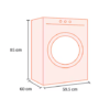 OMNYS WNM-9WH25GD Πλυντήριο Ρούχων 9kg 1400 Στροφών Inverter A με 5 Χρόνια Εγγύηση