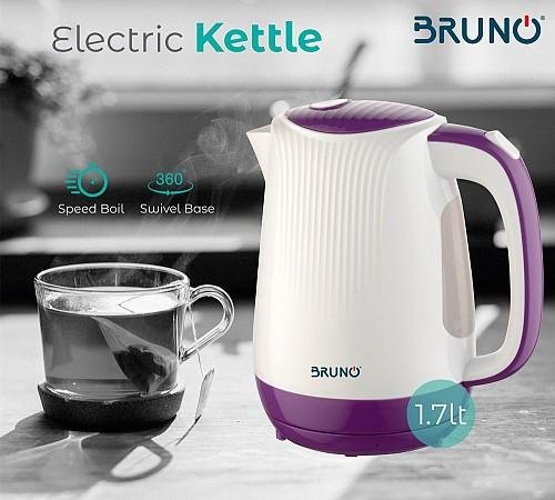 BRUNO BRN-0001 Ηλεκτρικός Βραστήρας 1.7L 2200W με Βάση 360°