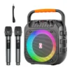 JYX-T26-T JYX T26-T Φορητό Ηχείο Karaoke Bluetooth με 2 Ασύρματα Μικρόφωνα & LED Φωτισμό