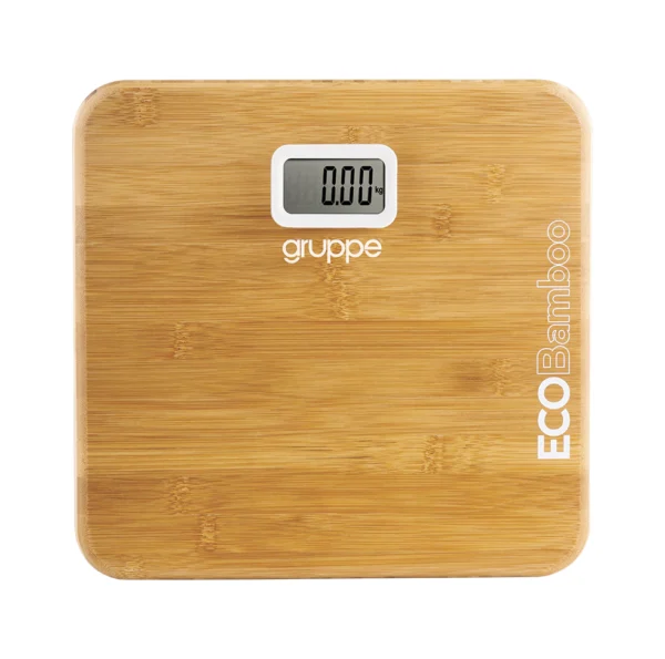 GRUPPE ECO Bamboo B2020 Ψηφιακή Ζυγαριά Μπάνιου Χωρίς Μπαταρίες