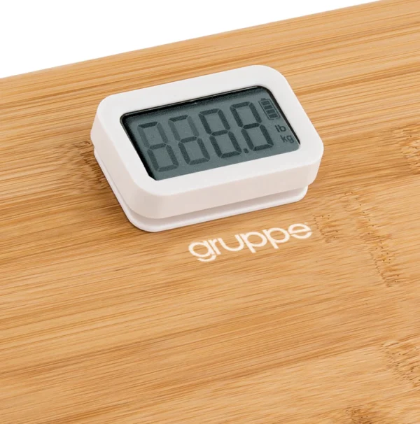 GRUPPE ECO Bamboo B2020 Ψηφιακή Ζυγαριά Μπάνιου Χωρίς Μπαταρίες