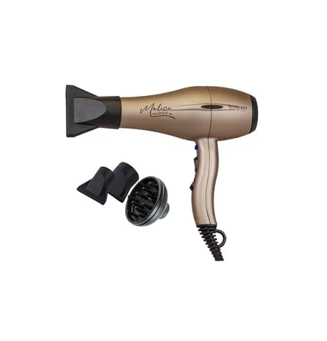 339435.jpg TECNO DRY Malice Ionic Επαγγελματικό Σεσουάρ Μαλλιών 2200W Ροζ/Χρυσό με 2 Στόμια & Φυσούνα